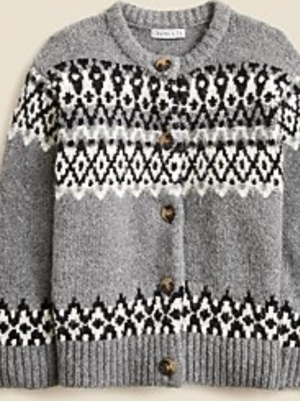 GAP Grey Isle Girls Sweater Cardigan
